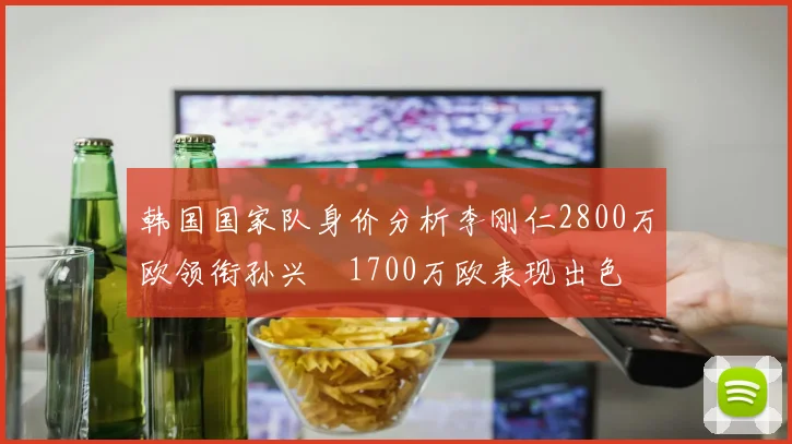 韩国国家队身价分析李刚仁2800万欧领衔孙兴慜1700万欧表现出色